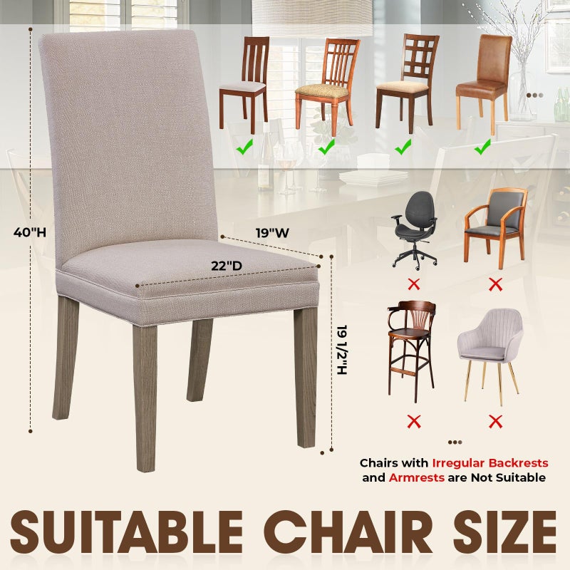 Zipcase 4 Packs Clear All Cover in Plastic Dinning Chair Covers - Heavy-Duty PVC Chair Protectors, 22" D x 19" W x 19.5" H x 40" H, Keep Your Dinning Chair Away from Water Dust Paws and Claws - Image 5